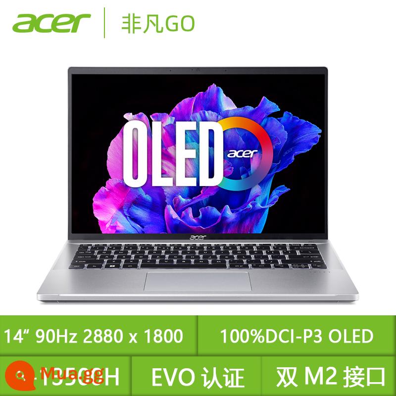 Acer/Acer Hummingbird Extraordinary S5/S3 IntelEvo Core i5/i7 Màn hình cảm ứng 14 inch 100% gam màu cao mỏng nhẹ xách tay máy tính xách tay văn phòng kinh doanh sách sinh viên - GO14: i5 13500H/card đồ họa Ruiju Xe thế hệ thứ 13/2.8K 90Hz 14 inch/Starry Sky Silver