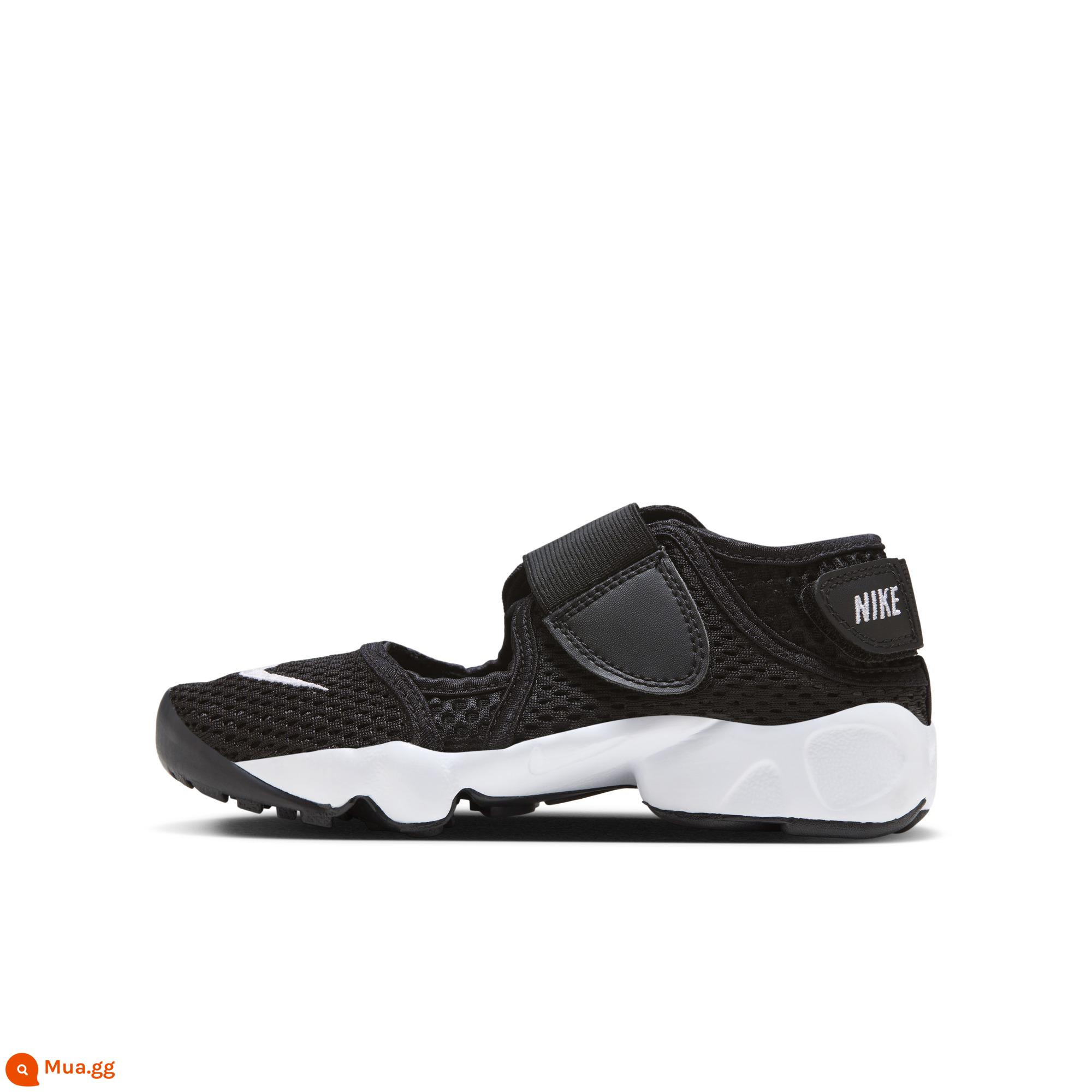 Nike Nike chính thức dành cho trẻ em RIFT trẻ em / trẻ lớn thoáng khí Giày thể thao Velcro lưới thoáng khí 322359 - 014 đen/trắng