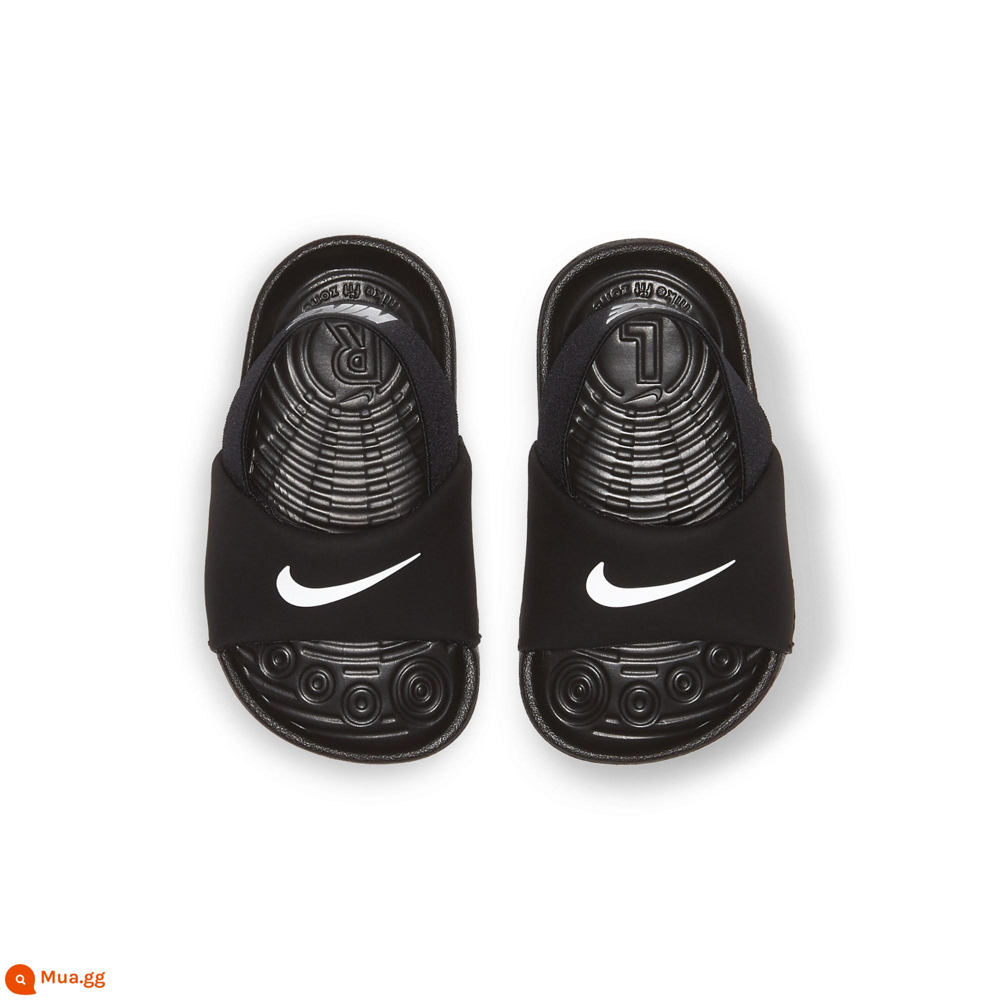 Nike Chính thức trẻ em Giày sandal trẻ em KAWA SLIDE trong nhà mùa hè đệm hở ngón cho bé BV1094 - 001 đen/trắng/trắng/trắng