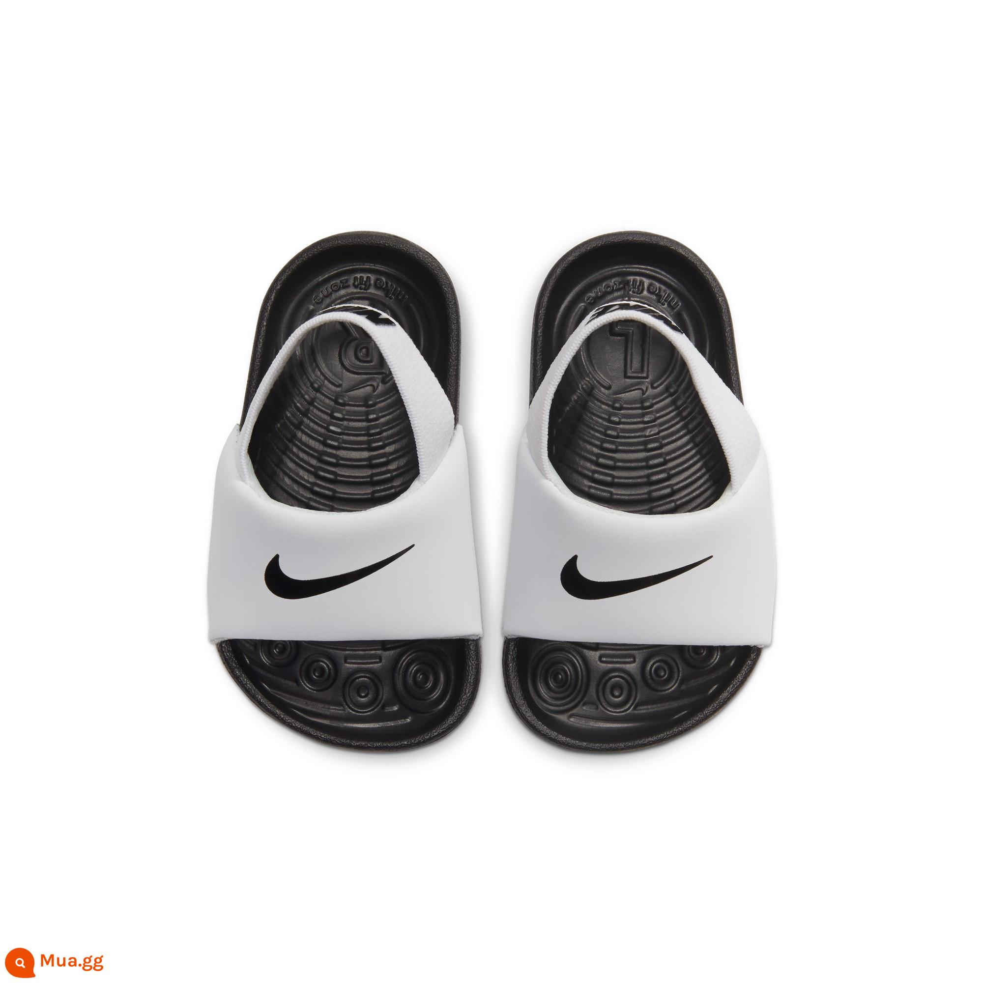 Nike Chính thức trẻ em Giày sandal trẻ em KAWA SLIDE trong nhà mùa hè đệm hở ngón cho bé BV1094 - 100 trắng/đen/đen/trắng