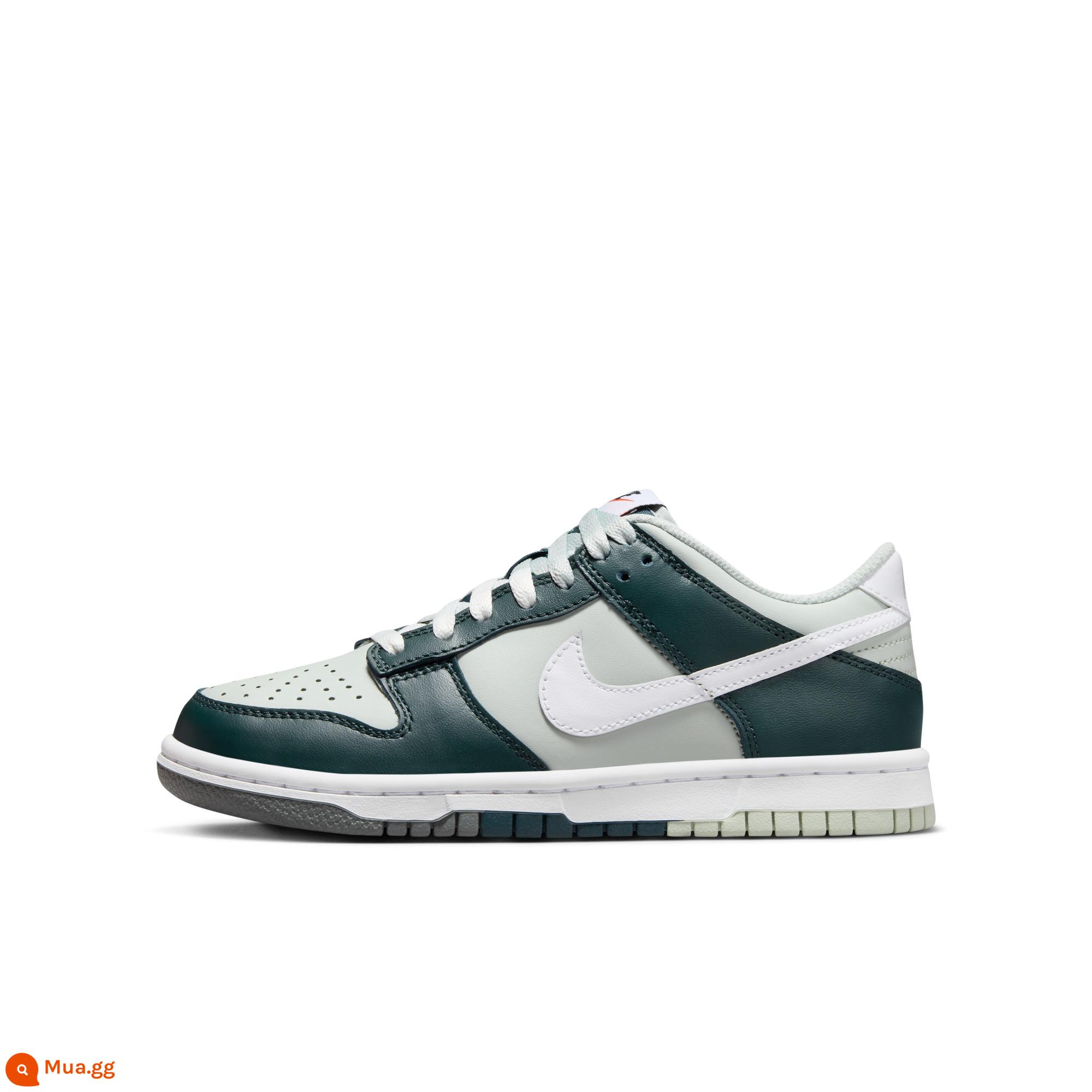 Nike Nike chính thức bé trai DUNK LOW giày thể thao trẻ em cỡ lớn đế cao su lò xo cổ thấp FB9109 - 300 màu xanh đậm/trắng/bạc nhạt/xanh đậm