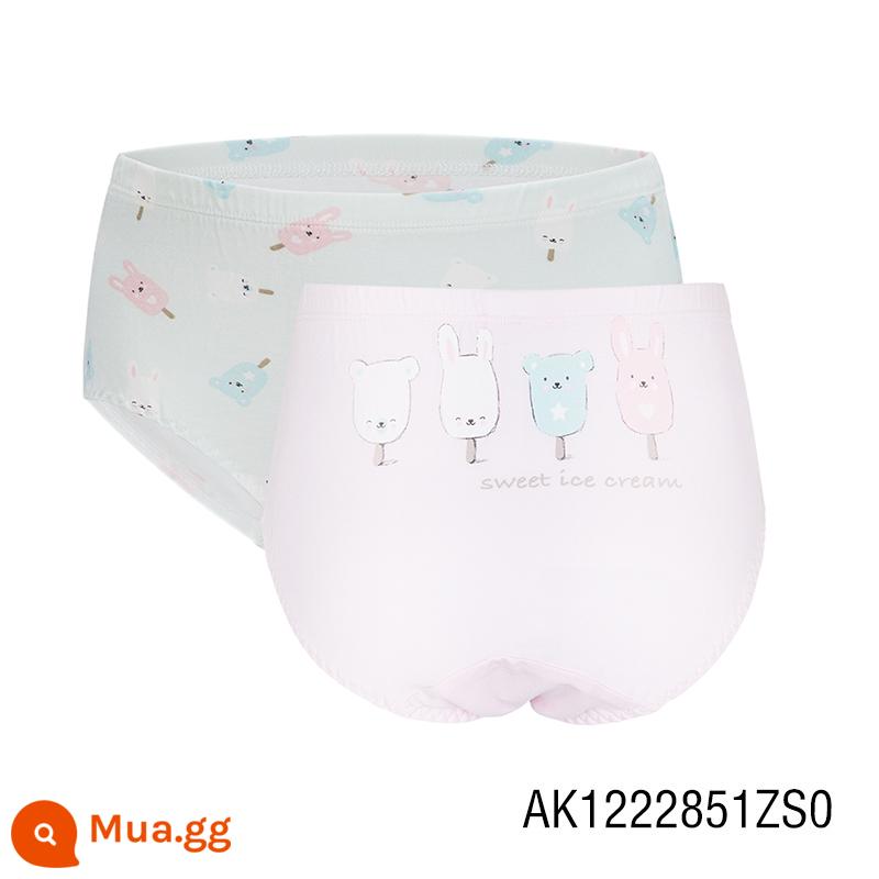 [2 gói] Quần lót trẻ em AIMER bé trai và bé gái quần sịp boxer cạp giữa họa tiết hoạt hình cho bé - Kem Tam Giác Nữ – Ngọt Ngào