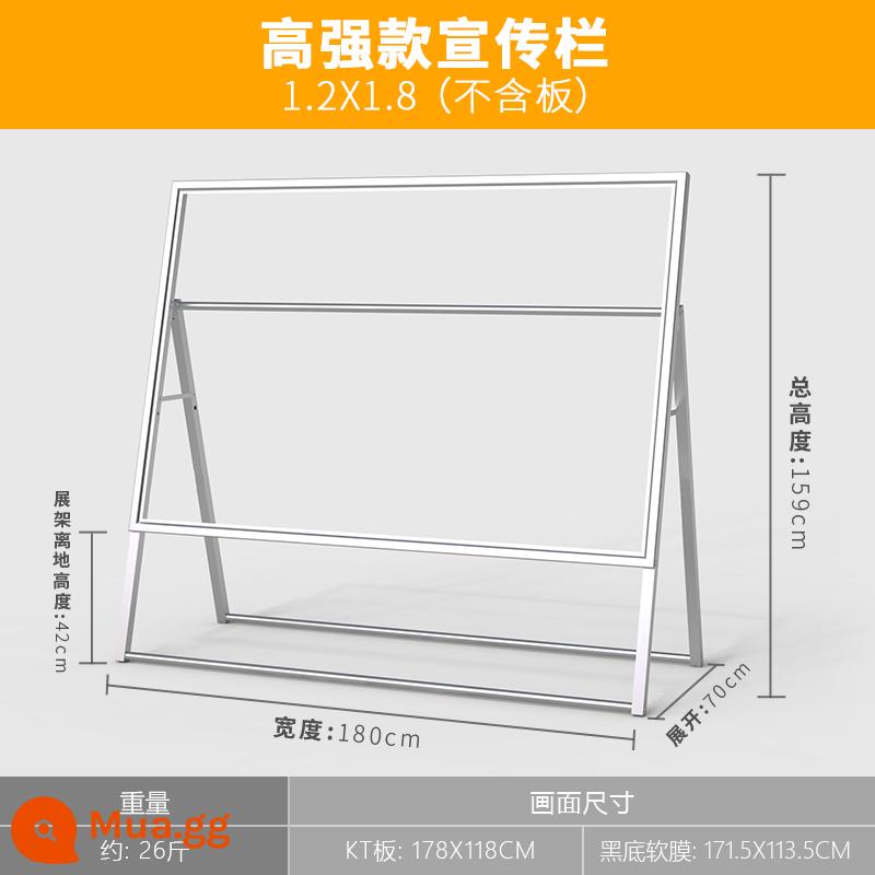 Bảng triển lãm quy mô lớn giá công khai bảng quảng cáo hạ cánh thẳng đứng kanban giá hiển thị ngang ngoài trời giá áp phích kính thiên văn gấp ngoài trời - [Bảng quảng cáo cường độ cao] 1,2 * 1,8 mét