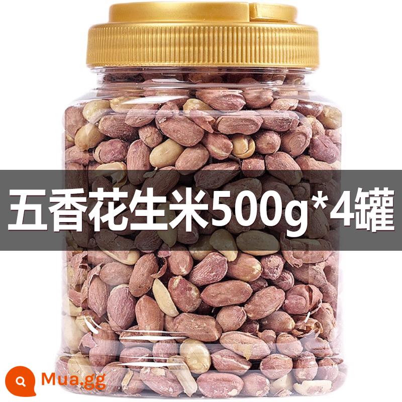 Đậu phộng nấu chín có vỏ ngũ vị hương 2500g các loại hạt có hương vị sữa hạt rang và các loại hạt đồ ăn nhẹ thông thường đồ ăn nhẹ và đồ uống - [4 lon] Đậu phộng ngũ vị hương (tổng cộng 2000g)