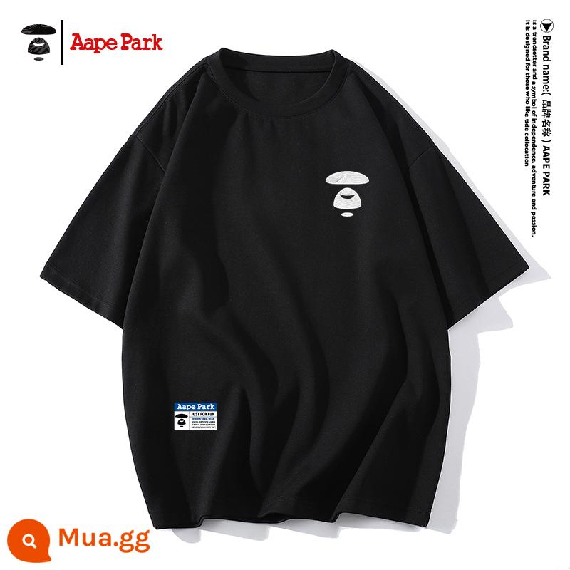 Lee Dorga dài tay T-shirt nam rộng rãi T-shirt mùa thu và mùa đông cộng với nhung đáy dày áo sơ mi quần áo nam màu trắng - Tay áo ngắn màu đen 8903