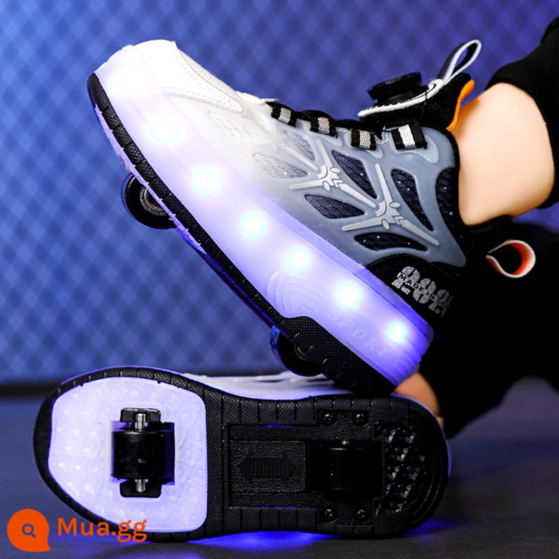 Giày Heelys Cho Bé Trai 2023 Mới Thu Đông Trẻ Em Thể Thao Ròng Rọc Giày Trượt Patin Hai Bánh Học Sinh Nổ Giày Cho Bé Trai - Đen [mô hình phù hợp với tất cả]