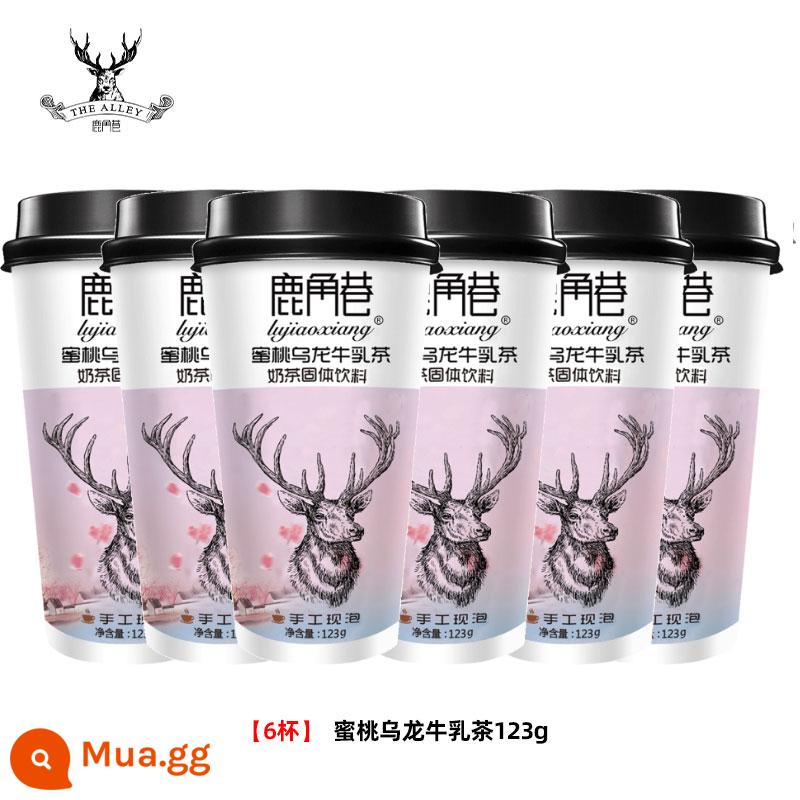 Lujiao Lane Milk Tea Cow Cuckoo Trà trang web chính thức Bang Red tay Shake Cup Cup Milk Tea Tea Sugar Pills Box Pearl Boxing Uống - [Cổ Điển] Trà Sữa Ô Long Đào 123g*6 Ly