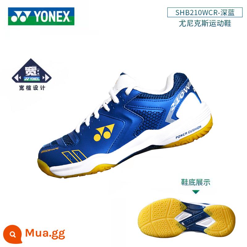 YONEX Giày cầu lông Yonex nam và nữ giày thể thao chuyên nghiệp hàng đầu chống trượt chống trượt YY - Phiên bản cuối cùng màu xanh đậm 210WCR (thích hợp cho người có bàn chân rộng) cùng kiểu dáng cho nam và nữ