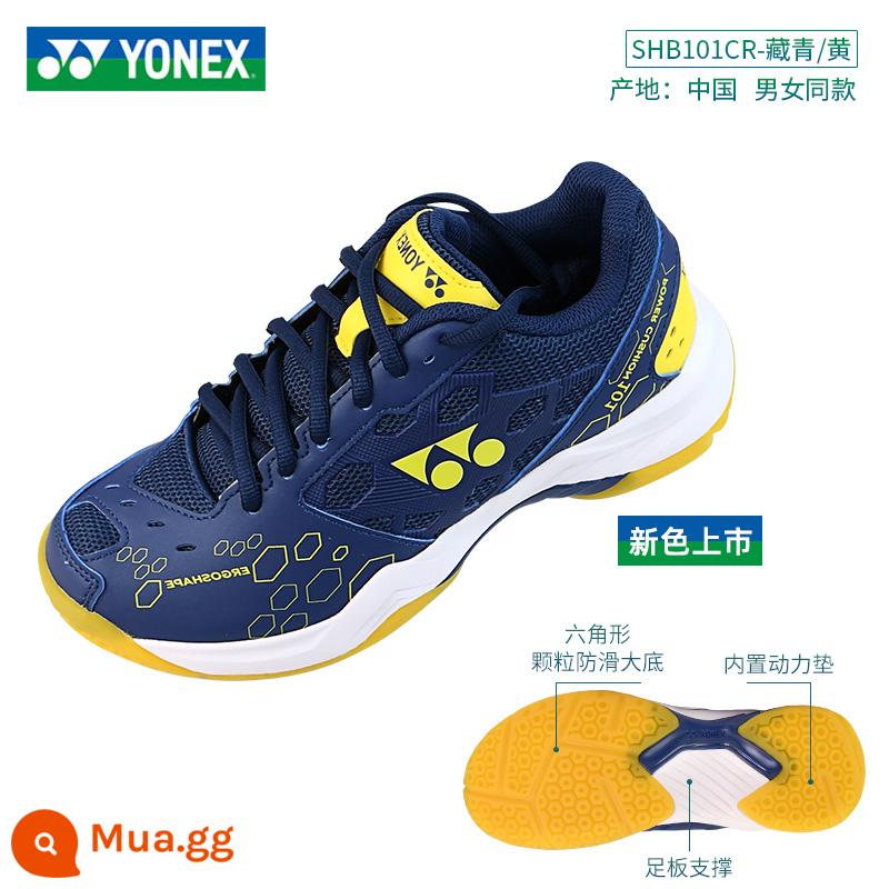 YONEX Giày cầu lông Yonex nam và nữ giày thể thao chuyên nghiệp hàng đầu chống trượt chống trượt YY - Màu mới 101CR hải quân/vàng cùng phong cách dành cho nam và nữ