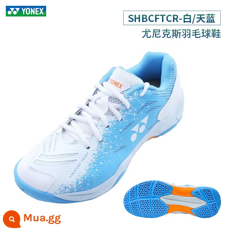 YONEX Giày cầu lông Yonex nam và nữ giày thể thao chuyên nghiệp hàng đầu chống trượt chống trượt YY - CFTCR trắng/xanh da trời (phiên bản mới nâng cấp) cùng kiểu dáng cho nam và nữ