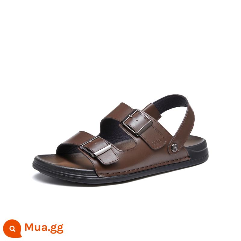 Camel Sandal Nam 2023 Da Mới Đế Mềm Công Việc Lái Xe Kinh Doanh 2 Dép Và Dép Mùa Hè Giày Đi Biển - G13M078036 màu nâu