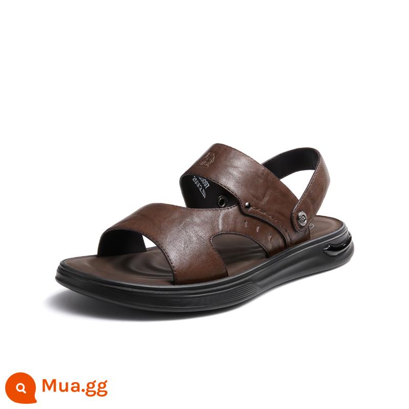 Camel Sandal Nam 2023 Da Mới Đế Mềm Công Việc Lái Xe Kinh Doanh 2 Dép Và Dép Mùa Hè Giày Đi Biển - G13M263097 màu nâu