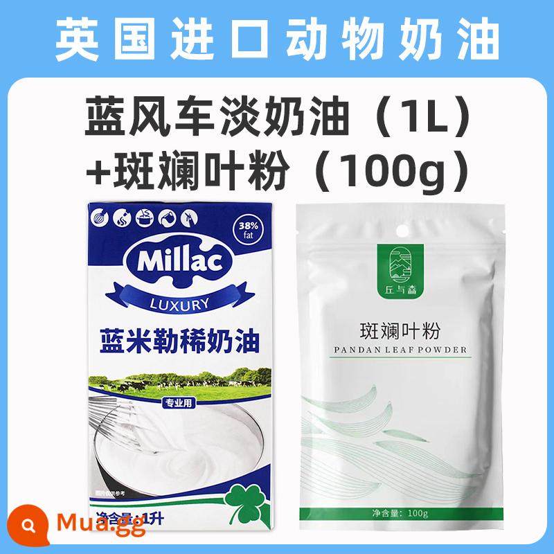 Xanh Anh Miji Cối Xay Gió Nhà Động Vật Đèn Bánh Kem Tươi 1L Nướng Cả Hộp Xanh Dương Trang Trí Bánh - 1003ml Kem Sáng Cối Xay Gió Xanh 1L + Phấn Đốm