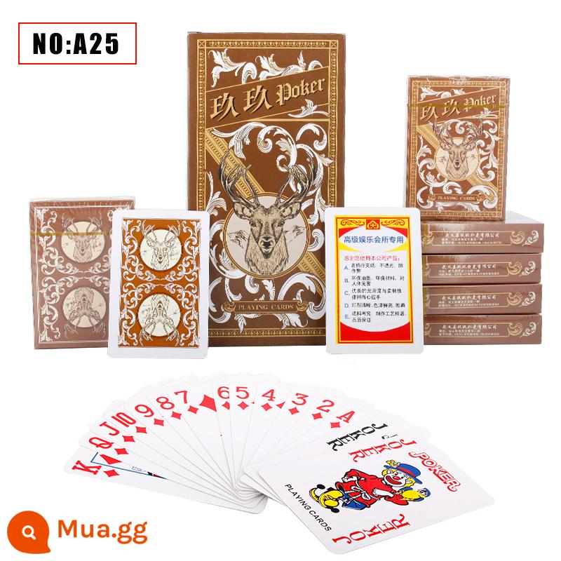 Ký tự lớn đúng hạn Poker cao cấp nguyên hộp 10-100 cặp thẻ Jiujiu Park dày và cứng giá rẻ kinh tế - Kuku A25