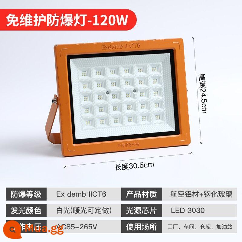 Đèn LED Yaming chống cháy nổ trạm xăng nhà máy hóa chất ngoài trời chống nước tìm kiếm ánh sáng ngoài trời đèn pha siêu sáng đèn pha - Mặt bàn vuông chất lượng tiêu chuẩn quốc gia - 120 watt - Bảo hành 5 năm