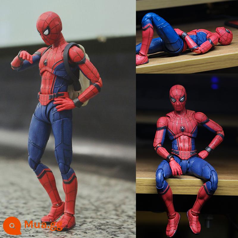 Trong nước shf Marvel phi thường người nhện di động anh hùng trở về đồ chơi mô hình con rối mô hình búp bê quà tặng - Người nhện ba lô