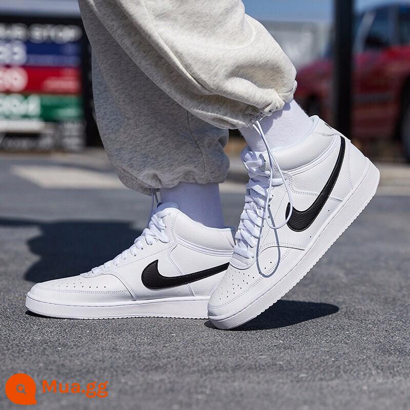 Giày nam NIKE Nike Air Force One chính thức hàng đầu AJ mùa đông 2022 giày thể thao nam mới giày trắng - DN3577-101/Ống giữa đen trắng