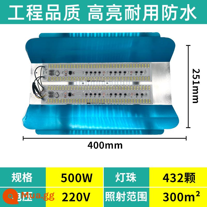 Đèn led vonfram iốt chiếu sáng công trường Đèn năng lượng mặt trời chống nước 1000W đèn công trình xây dựng ngoài trời siêu sáng đèn chiếu ánh sáng mạnh - Đèn trắng kỹ thuật 500w [Mua năm tặng một]