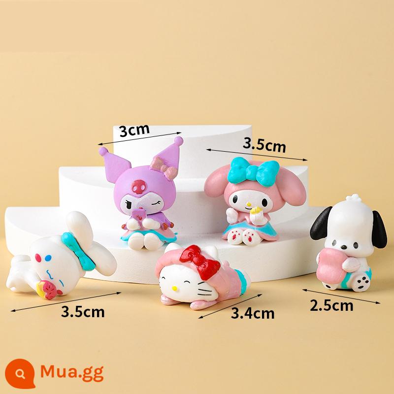 Kuromi trang trí bánh đồ trang trí quế chó Sanrio đồ trang trí sinh nhật internet người nổi tiếng trứng cậu bé đảng trang trí bánh - Bộ 5 món Melody Solid