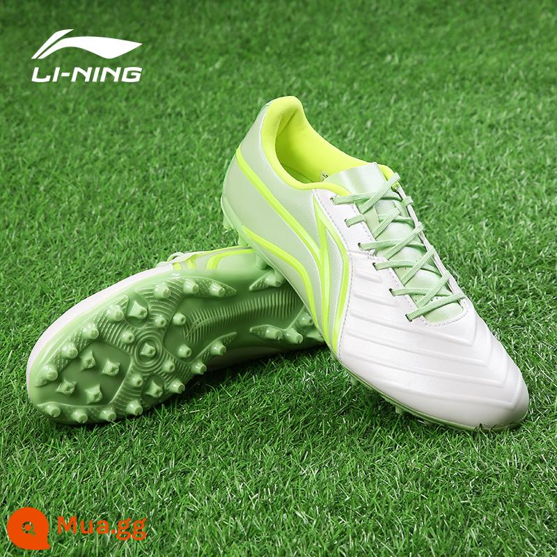 Giày đá bóng Li Ning nam dòng sắt thế hệ thứ hai gãy đinh TF/MG/AG người lớn thi đấu đinh ngắn sân cỏ chuyên nghiệp giày chính hãng - [23 Đế ngoài Super Fiber MG mới]ASFT015-1/Tianshui Green