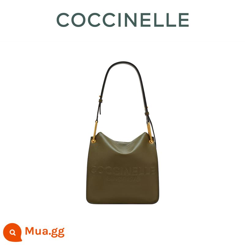 22 Túi xách mùa thu/đông COCCINELLE/VANESSA Small Newsboy Bag - màu xanh thường xuân/đen