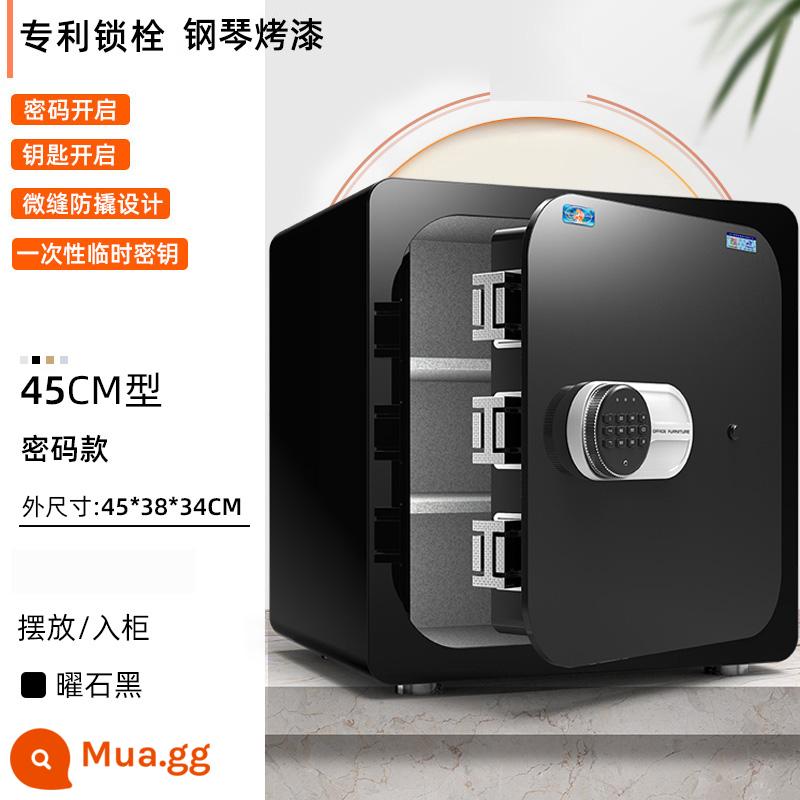 Trung Quốc Tiger safe home nhỏ mini vân tay mật khẩu WIFI chống trộm 45/60/35 cm an toàn tại nhà văn phòng hộp an toàn đầu giường vào tủ quần áo thư mục vô hình 2023 phong cách mới - Mẫu mật khẩu đen 45CM đầy màu sắc mới (khóa tạm thời)