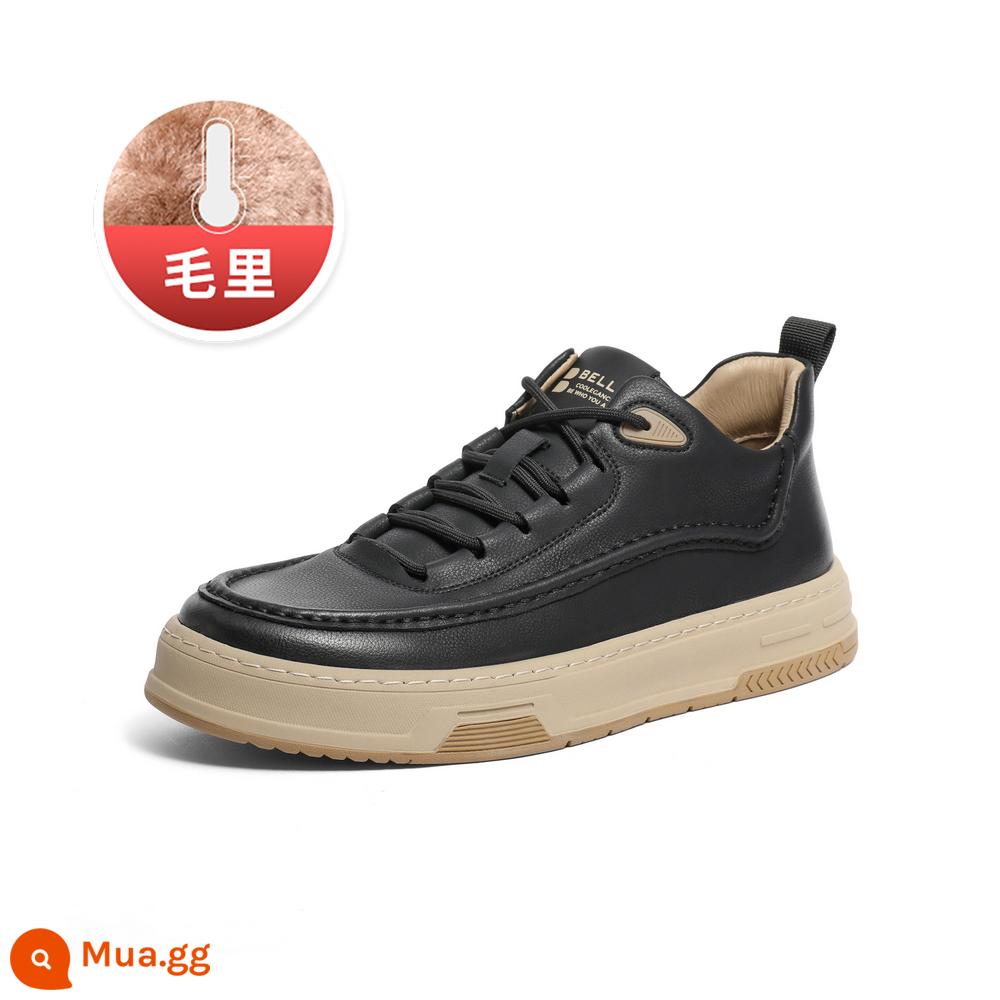 Giày Nam Belle Mùa Đông Giày Sneaker Nam 2023 Mới Đế Dày Giày Thể Thao Cao Cấp Plus Nhung A1307DD3 - đen - mauri