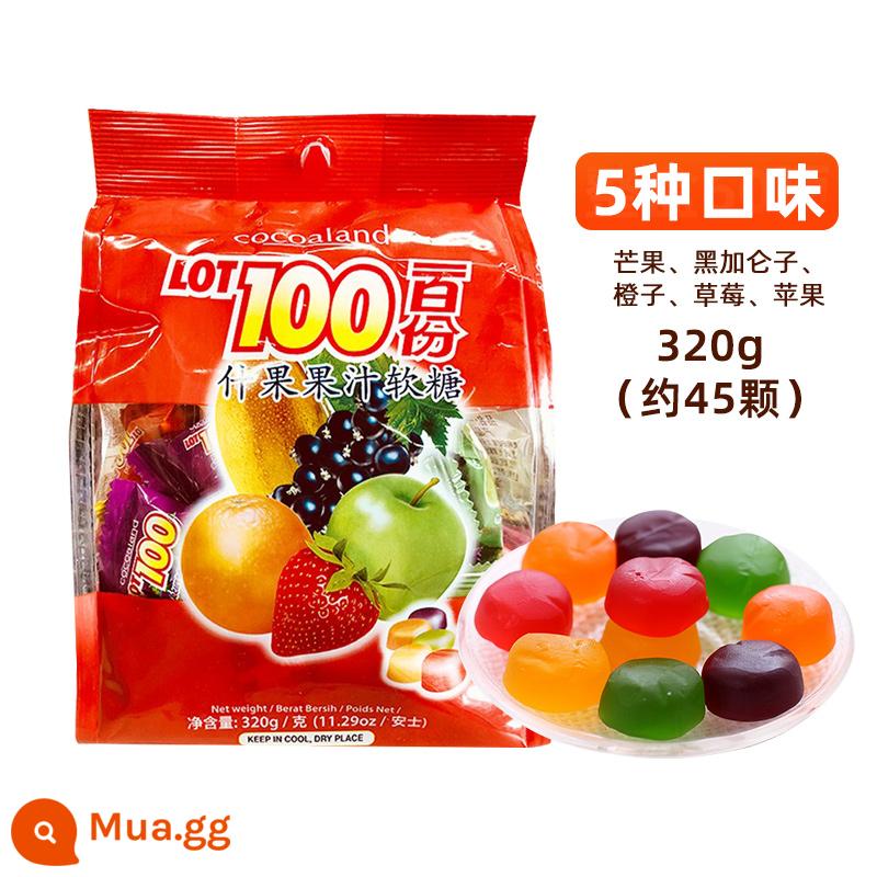 [100 phần kẹo dẻo 1kg] Malaysia LOT100 điểm bán buôn kẹo cưới trái cây xoài đa vị - [5 Vị Trái Cây] Kẹo Vị Trái Cây Các Loại (320g | Khoảng 45 viên)