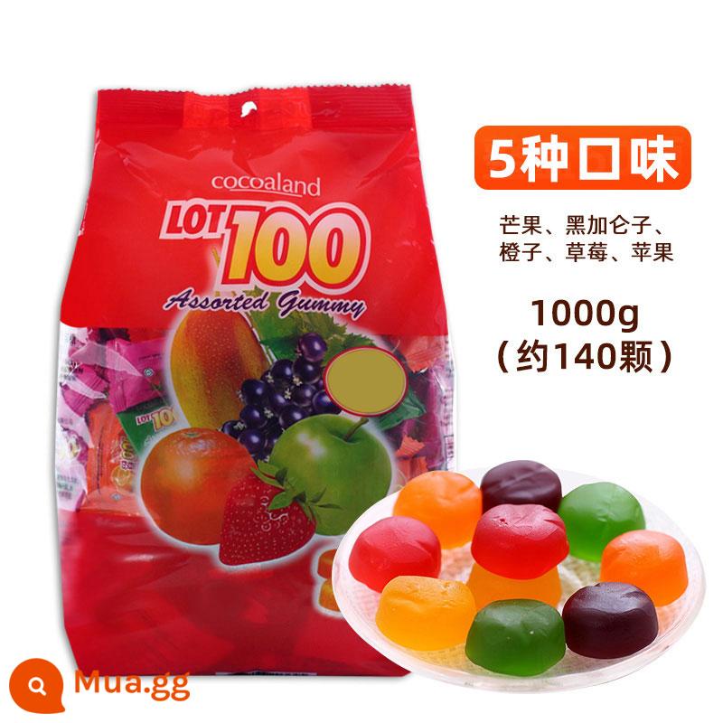 [100 phần kẹo dẻo 1kg] Malaysia LOT100 điểm bán buôn kẹo cưới trái cây xoài đa vị - [5 Vị Trái Cây] Kẹo Vị Trái Cây Các Loại (1kg | Khoảng 140 viên)