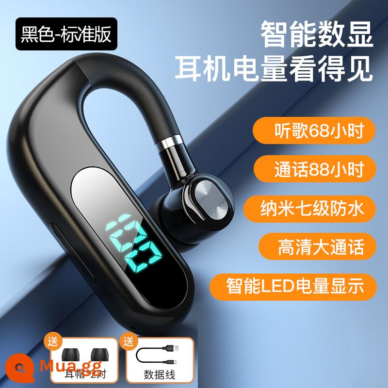 Mẫu mới 2021 phù hợp với Tai nghe Bluetooth Xiaomi 5.2 móc tai lái xe không dây mini siêu dài thời lượng pin chờ nút tai thể thao chống ồn chạy bộ Xiaomi 11 10 Redmi K30 note9 - Đen - Bản tiêu chuẩn