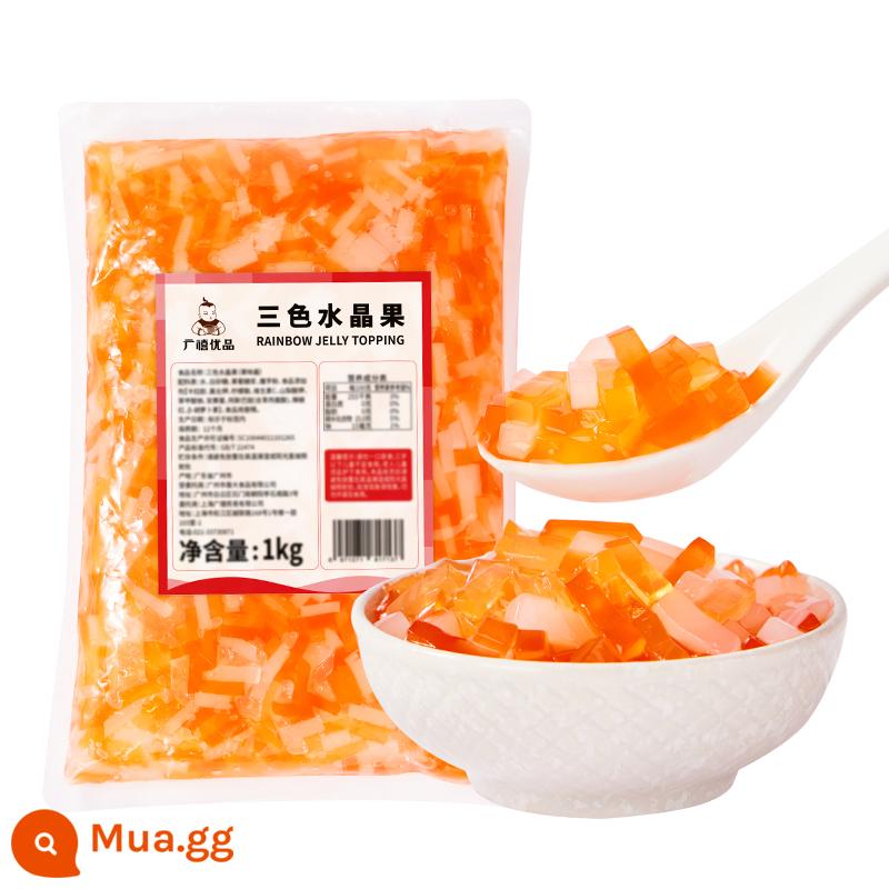 Yiyuanji Mật Đường Hạt Dừa 1Kg * 12 Túi FCL Bột Dừa Hải Nam Cửa Hàng Trà Sữa Trân Châu Nguyên Liệu Đặc Biệt - Trái cây pha lê ba màu Quảng Tây 1kg * 12 gói [cả hộp 24 cân]