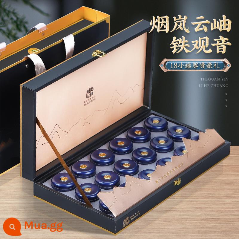 2022 Trà Mới Anxi Tieguanyin Trà Hộp Quà Đóng Gói Lô Châu Hương Vị Lon Nhỏ Cao Cấp Quà Tặng Ngày Lễ 360G - 360g màu đen