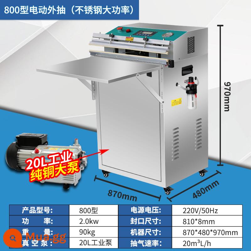 Máy đóng gói chân không cao -công suất hoàn toàn tự động máy bơm bên ngoài thực phẩm đóng gói Máy đóng gói đóng gói và bơm hơi - Máy bơm công suất lớn loại 800 bằng thép không gỉ