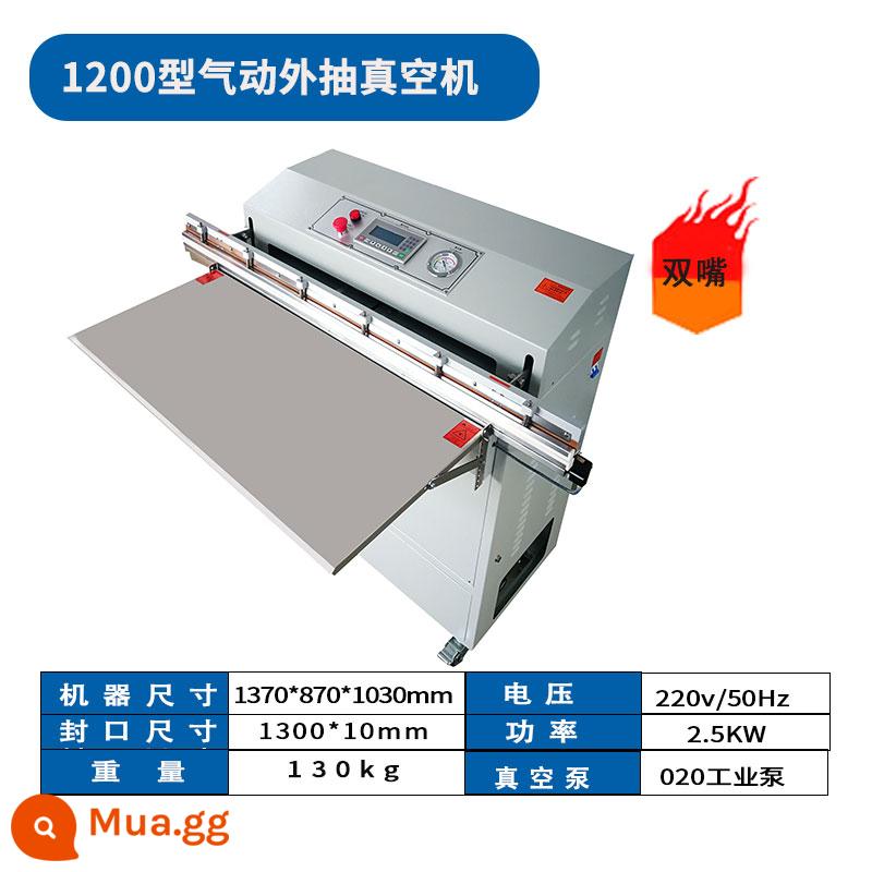 Máy đóng gói chân không cao -công suất hoàn toàn tự động máy bơm bên ngoài thực phẩm đóng gói Máy đóng gói đóng gói và bơm hơi - Phiên bản cao cấp khí nén loại 1200 (tùy chỉnh)