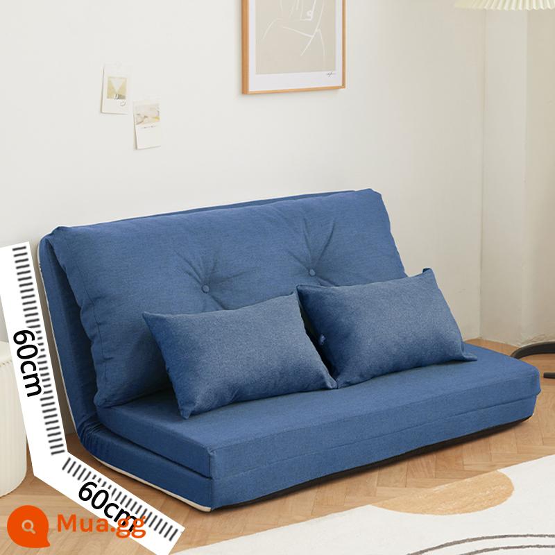 Gấp chiếu dày sofa lười tùy chỉnh phòng trẻ em nghiên cứu phòng ngủ cửa sổ bay homestay khách sạn nệm gấp - Đôi rộng 1,2m, chiều dài gấp 2,2m màu xanh đậm