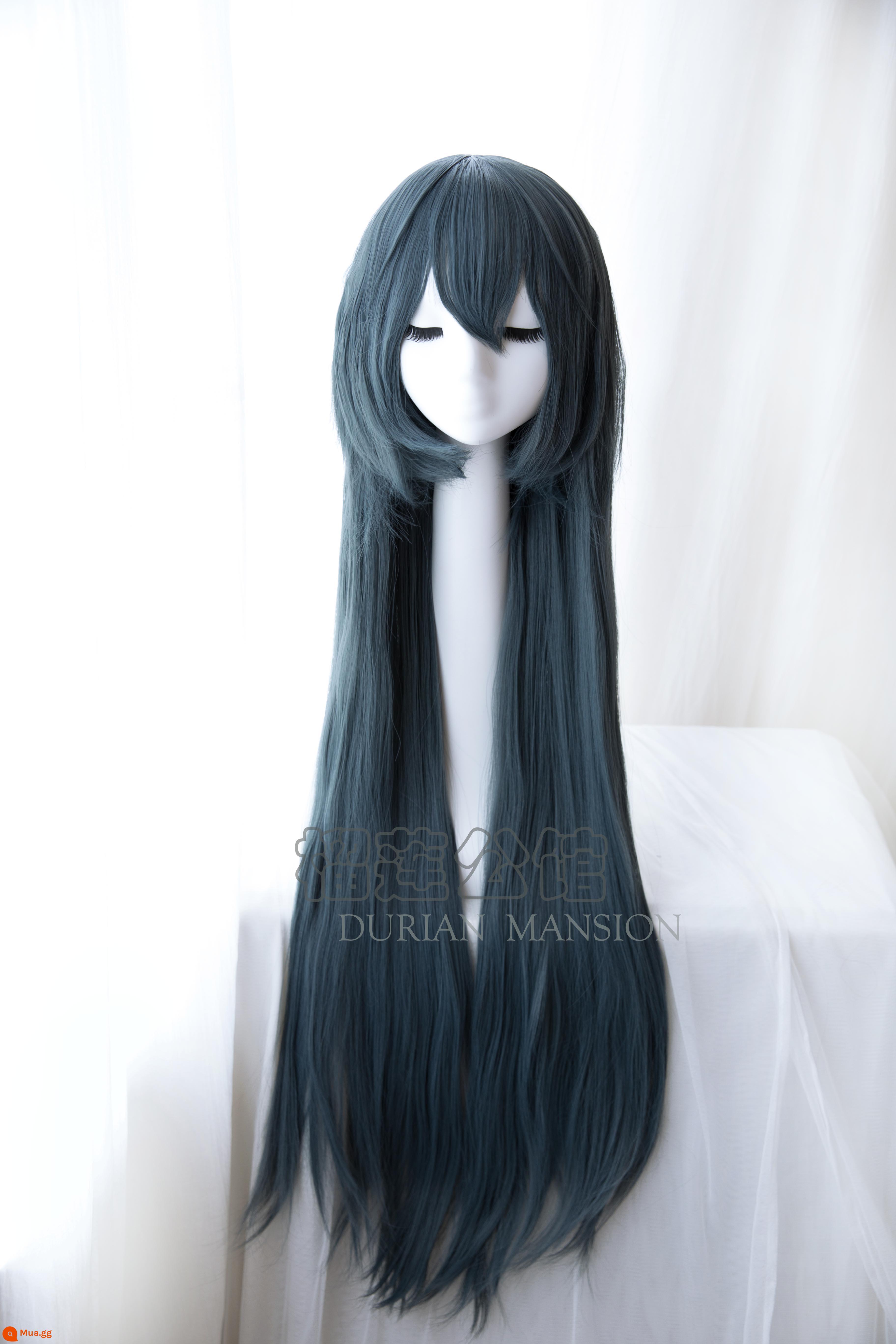 Durian Mansion Universal cos Wig Nữ, Đen và Trắng Nagano Anneea Hands Fake Mao Long Di chuyển anime 1 mét - 23. Phiên bản Graphite Grey Plus 500g