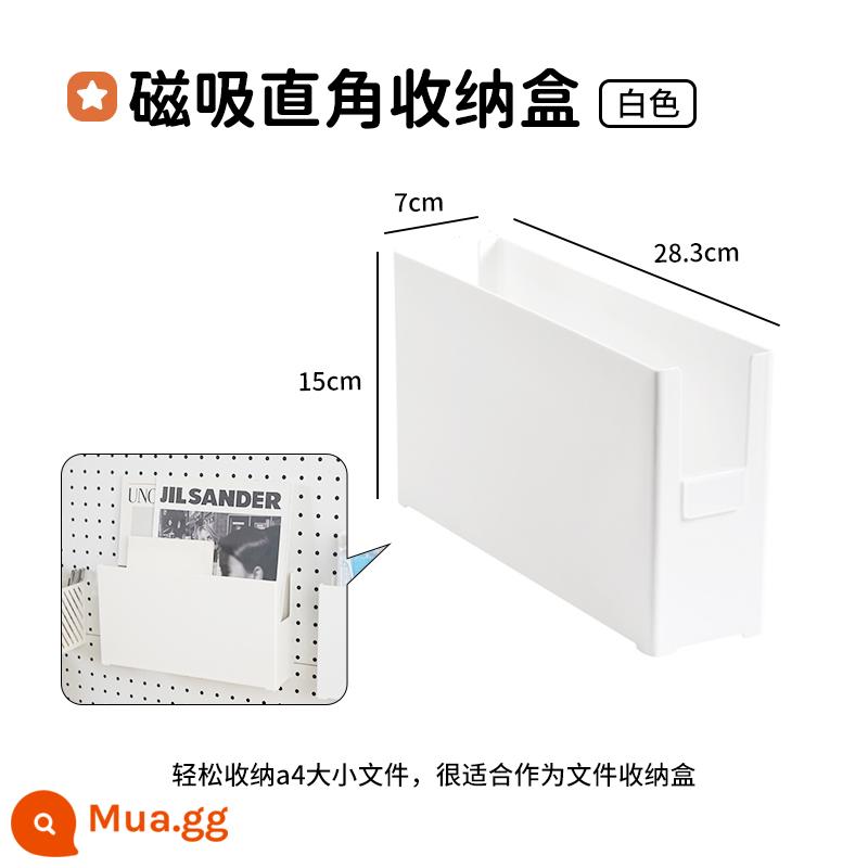 Phần Cứng Cô Gái Giá Sách Có Giá Để Đồ Để Bàn Bảo Quản Bàn Lỗ Tròn Treo Bảng Đục Lỗ Không Bảng Phụ Kiện Móc - Hộp đựng góc vuông có nam châm