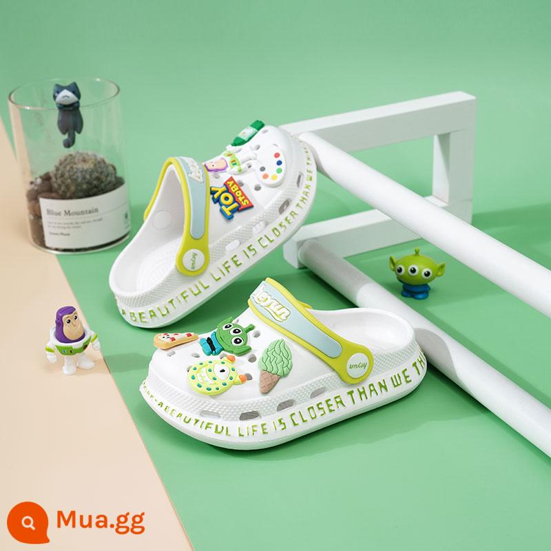 Dép Trẻ Em Abckids Mùa Hè Bé Trai Chống Trượt EVA Mềm Đáy Có Lỗ Giày Xăng Đan Trẻ Em Giày Đi Biển - Trắng (Tắm)