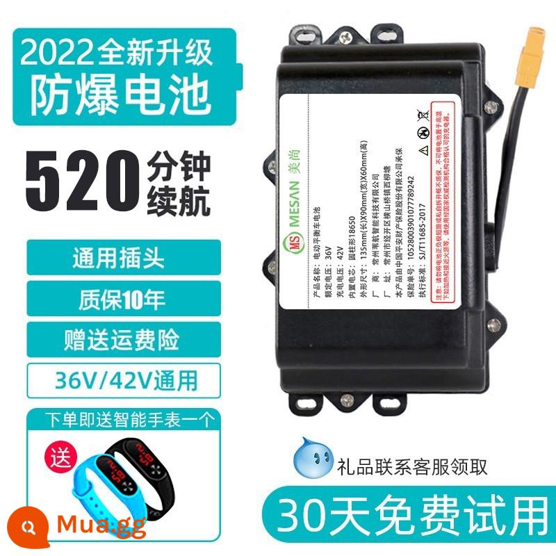 Điện Xe Cân Bằng Pin 36V Đặc Biệt Đa Năng Arlang Song Song Xe Lithium Bộ Pin 42V Lingola Zola 5 - Pin năng lượng chống cháy nổ Meishang - dành riêng cho Arlang [thời lượng pin 520 phút]