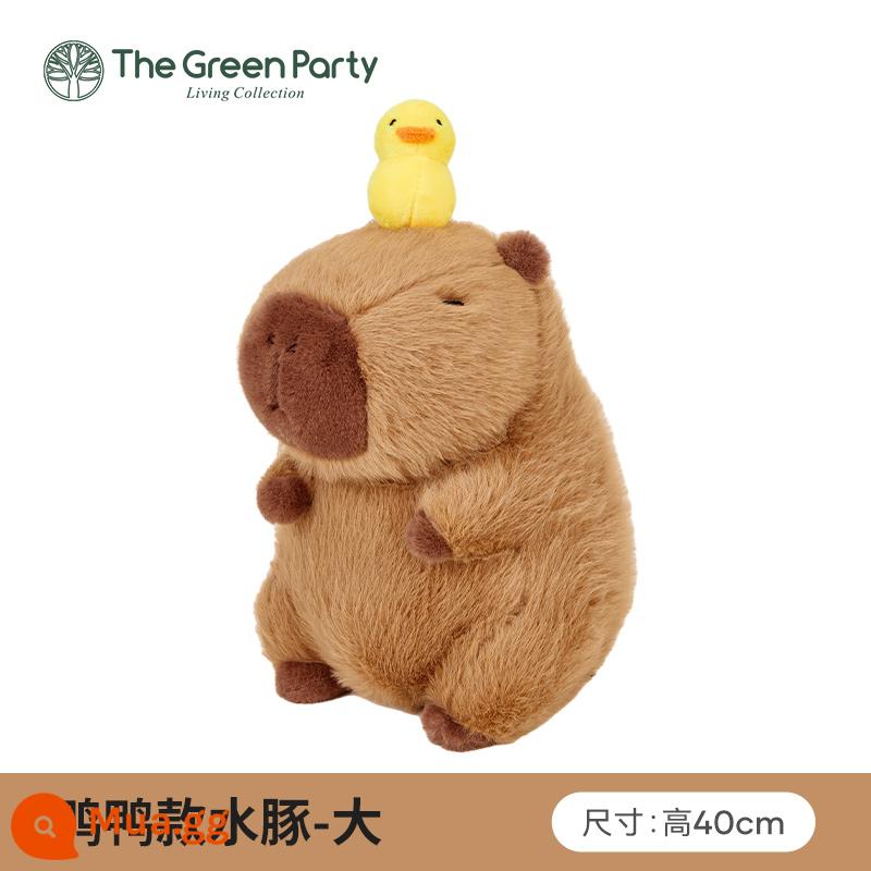 TheGreenParty chính hãng ngồi mini capybara sang trọng búp bê quà tặng Internet người nổi tiếng Búp bê Capibala - Mô hình vịt lớn có sẵn