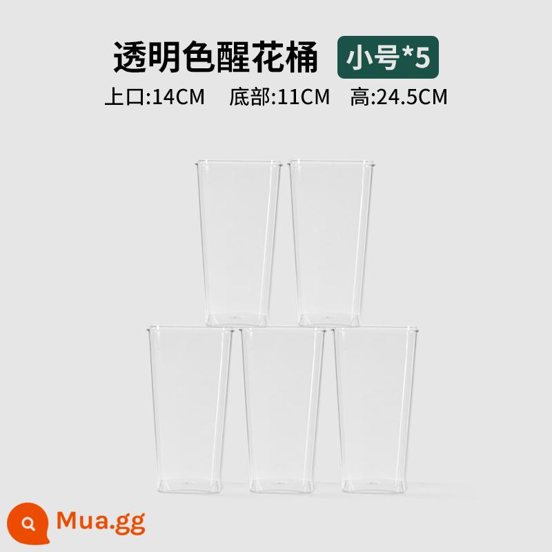 Acrylic trong suốt đánh thức xô hoa nhà cửa hàng hoa nước sâu đặc biệt xô hoa lớn xô hoa nhựa cắm hoa xô phong cách Pháp - 5 lọ hoa nhỏ trong suốt