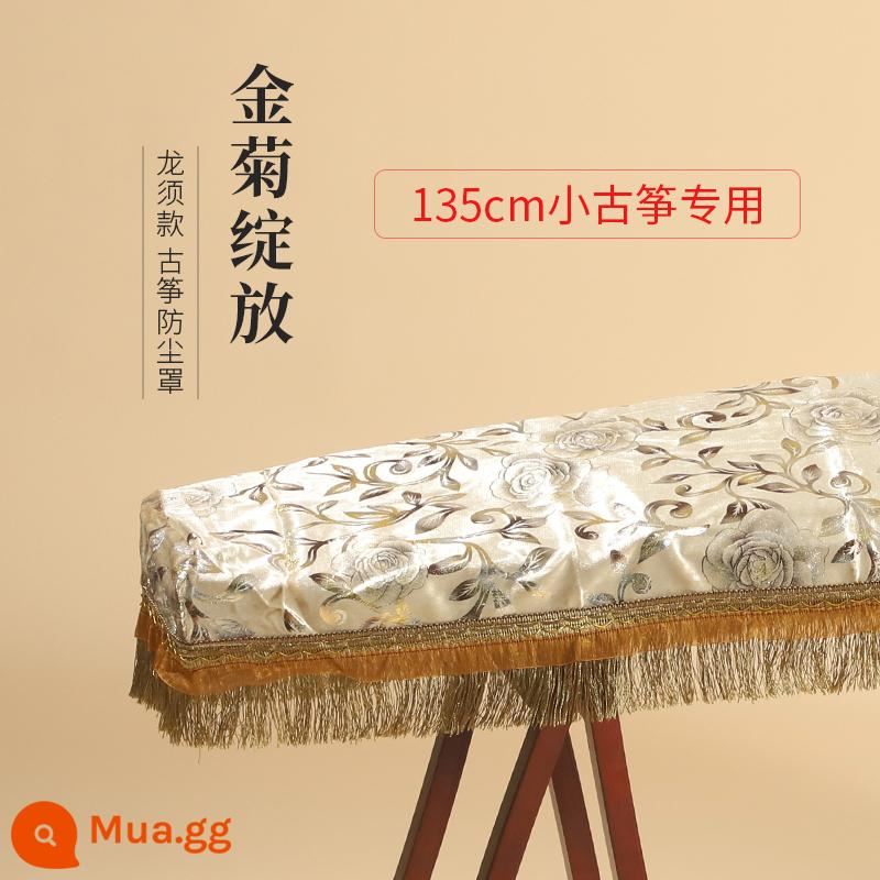 Che bụi guzheng phong cách Trung Quốc bìa guzheng vải bìa đặc biệt guzheng bộ bìa đơn giản trẻ em bìa vải bìa - [Hoa cúc vàng] Kiểu râu rồng dày 135 Zheng nhỏ