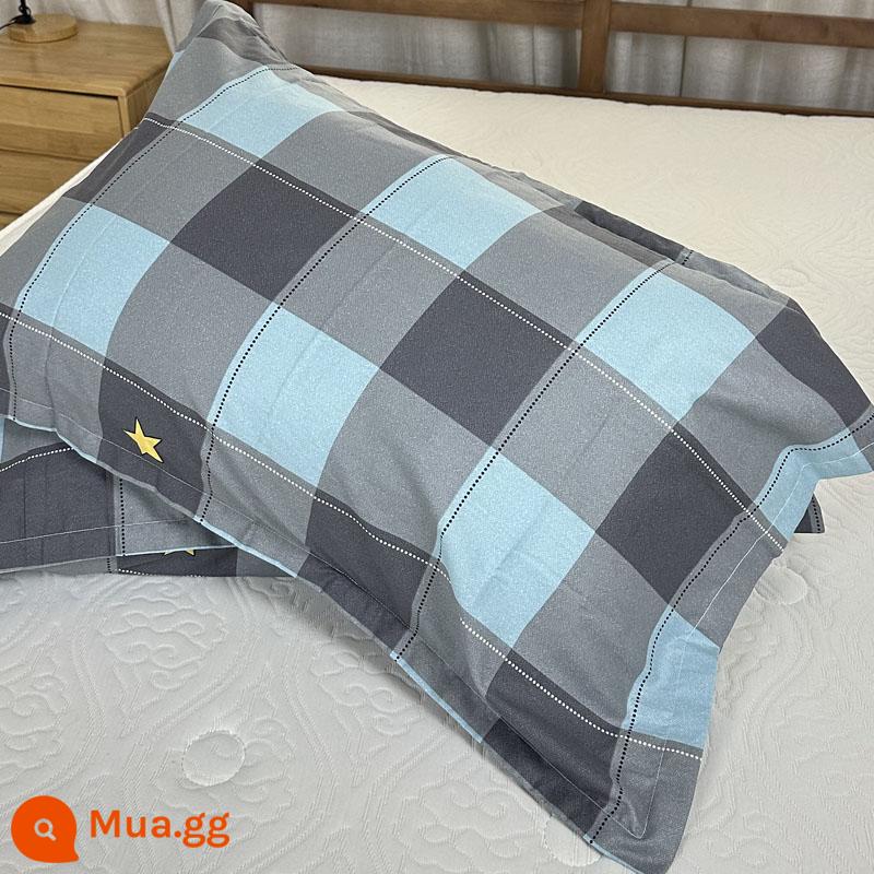 Một cặp vỏ gối cotton nguyên chất 100% cotton dày người lớn kích thước lớn 50X80 trẻ em vỏ gối nhỏ 48X74 - Cặp vỏ gối Fang Kuai Xing