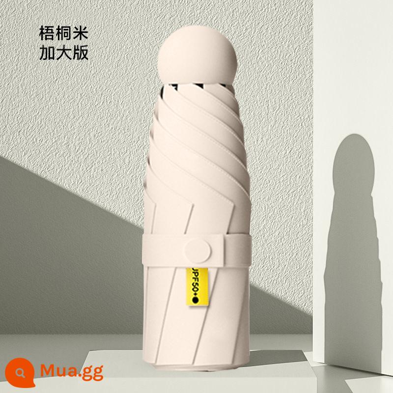 Dù che capsule nữ che nắng chống tia UV nắng mưa gấp đôi công dụng Giảm 50% dù che mini nam cầm tay - [8-Bone Capsule Umbrella-Wutong Rice] UPF50+ sử dụng dù trời mưa hay nắng