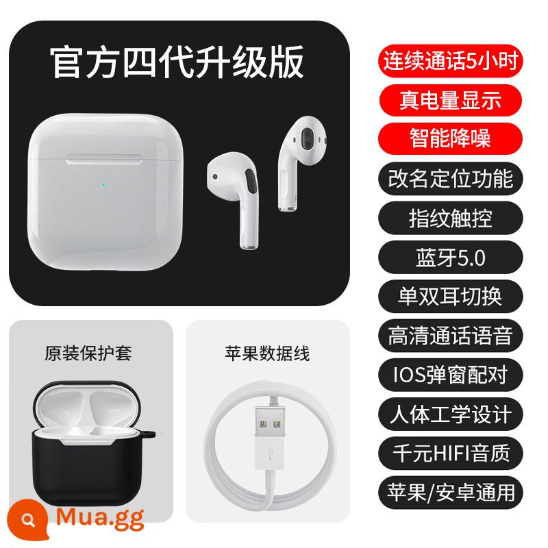 Thích hợp cho tai nghe Apple Bluetooth true wireless iphone13 chính hãng giảm tiếng ồn thế hệ thứ tư 2022 mới thời lượng pin siêu dài - Phiên bản hàng đầu [hộp đen miễn phí★ ghép nối nắp mở + cuộc gọi giảm tiếng ồn + âm thanh nổi HIFI]