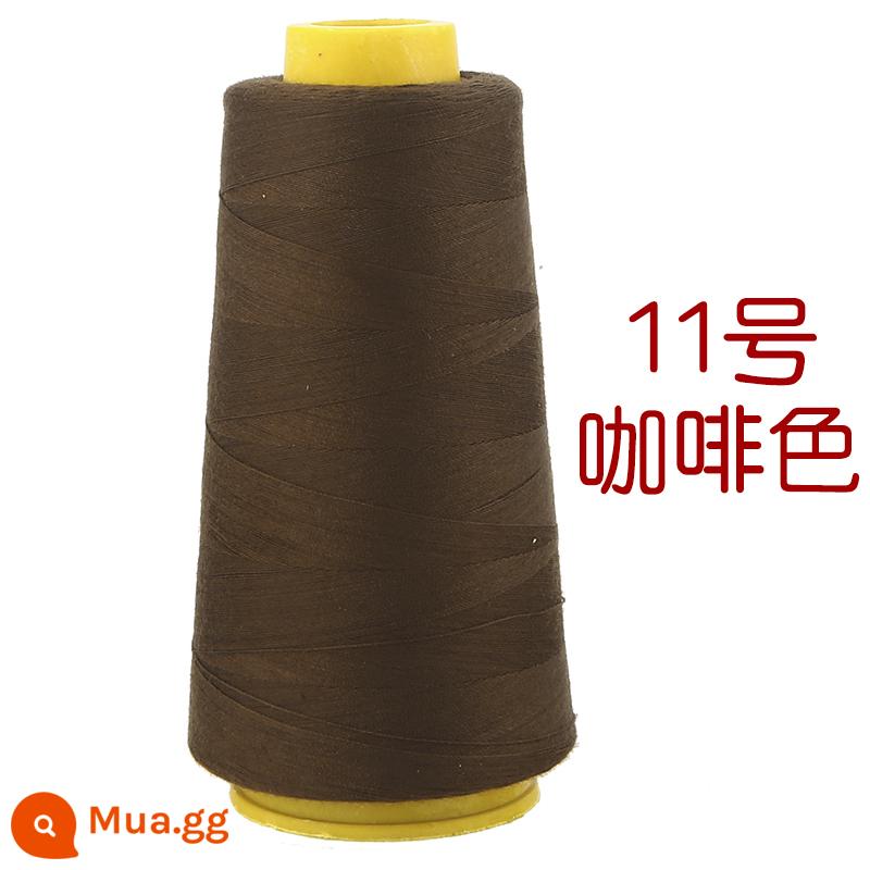 Hộ gia đình polyester fiber thread đường may thủ công đường chỉ may đường chỉ đen đường chỉ trắng bộ kim chỉ cuộn nhỏ đường chỉ may 402 đường chỉ may tay màu đỏ - Nâu (2000 mét/cuộn)