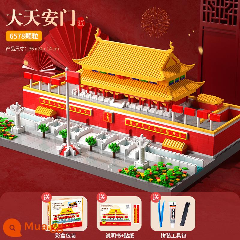 Thiên An Môn Độ Khó Cao Tương Thích Với Khối Xây Dựng Lego China Xếp Hình Khổng Lồ Đồ Chơi Lắp Ráp Cho Trẻ Em Quà Tặng Sinh Nhật - XL Thiên An Môn [6578 chiếc phiên bản tiêu chuẩn] hộp màu