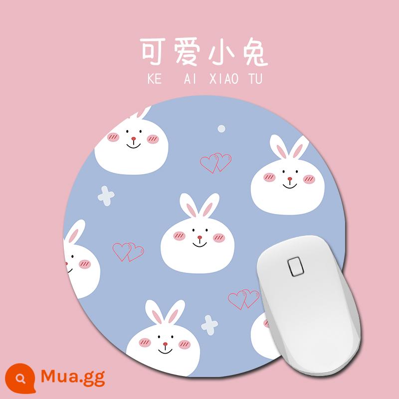 Miếng Lót Chuột Hoạt Hình Cô Gái Dễ Thương Kèn Văn Phòng Dày Anime Cổ Tay Đơn Giản Ins Nhà Bàn Tròn Thảm Chống Trơn Trượt - ♥Chú thỏ dễ thương♥