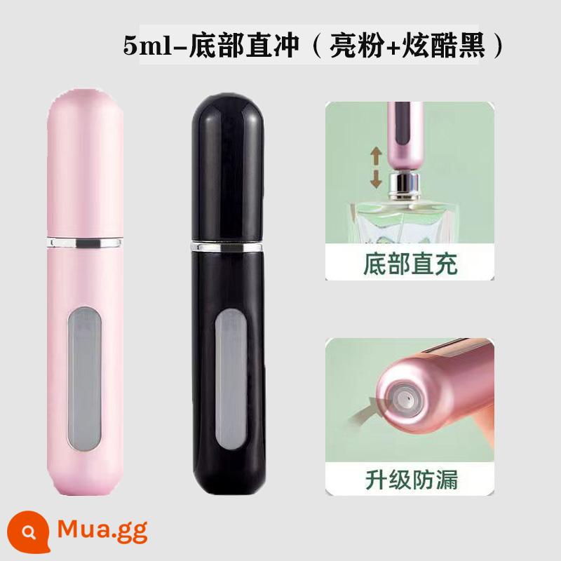 5Ml Nước Hoa Đáy Làm Đầy Cao Cấp Di Động Báo Chí Xịt Nhỏ Bình Xịt Bình Rỗng Gói Dùng Thử Hộp Đựng - [Gói 2] Hồng nữ tính + Đen mát - Thẳng từ dưới lên [Dễ bấm]