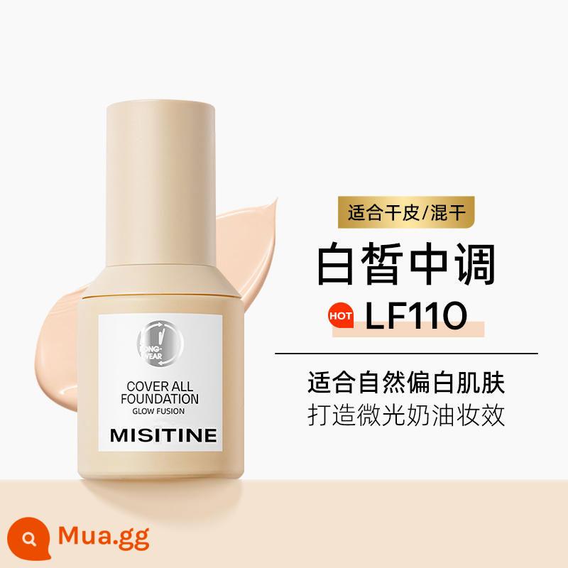 Mistineg mật ong SATINIQUE Youjia tấm chắn nhỏ màu xanh kem nền dạng lỏng hỗn hợp da dầu khô kiểm soát dầu kem che khuyết điểm dưỡng ẩm lâu trôi tấm chắn bạc nhỏ - [Được Xie Xintong khuyên dùng] Xiaoyindun-Da khô Love-LF110 Trắng trung tính